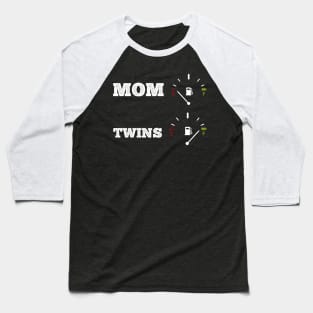 Funny mom mother twins baby family gift idea Baseball T-Shirt